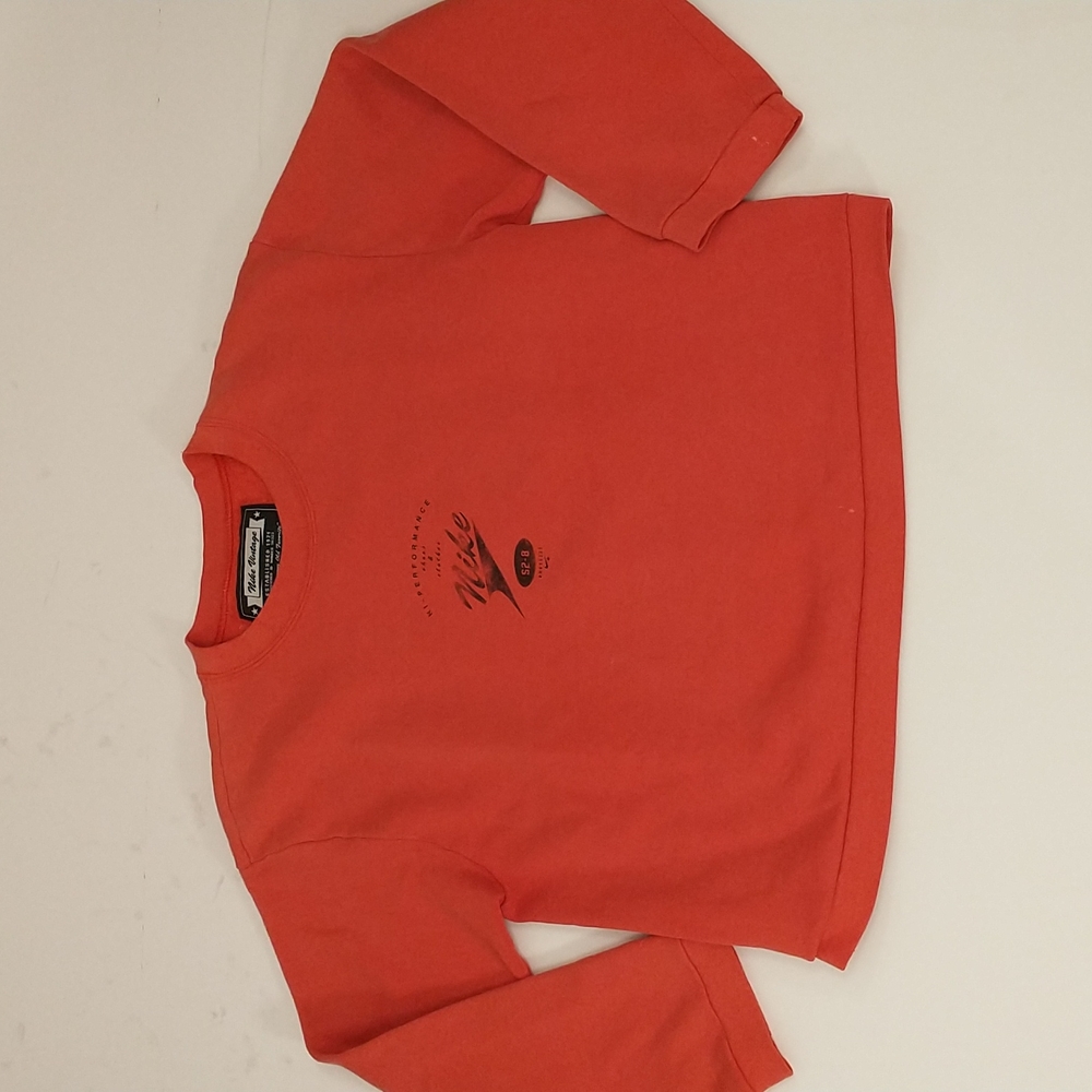 Nike Vintage Made in USA Pumpkin Crew Sweatshirt Short Medium Retro S2-8